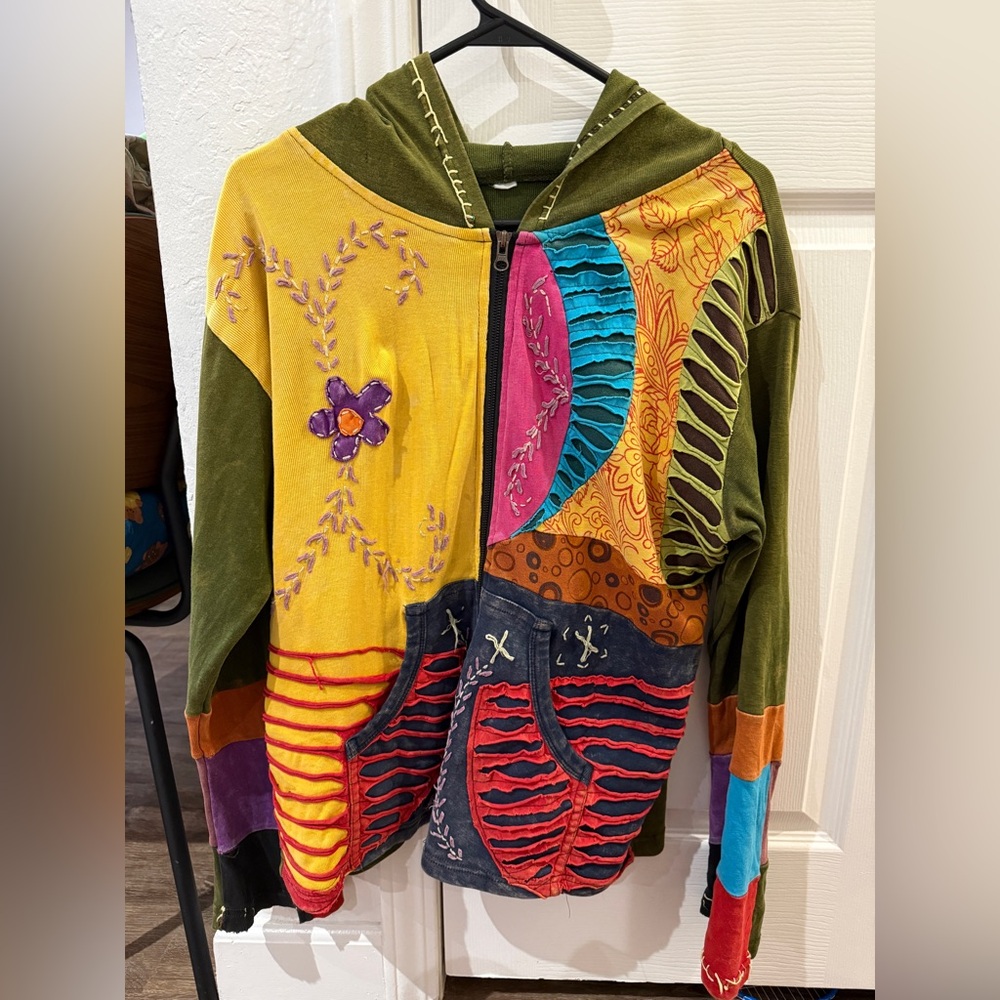 Colorful Patchwork Hoodie